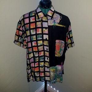 MENS/WOMENS TOP: size large womens- colorful!!!